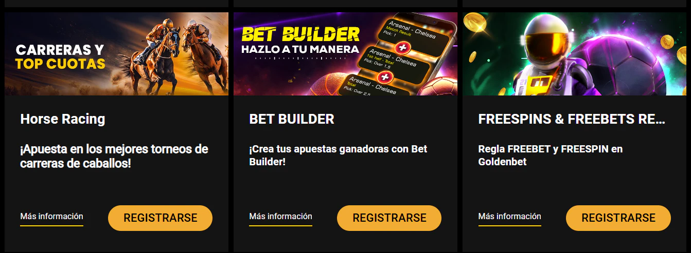 Promociones para nuevos jugadores de Goldenbet en casino y apuestas deportivas