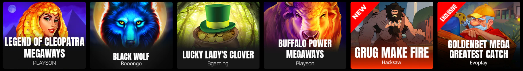 Variedad de máquinas tragamonedas y slots online de Goldenbet